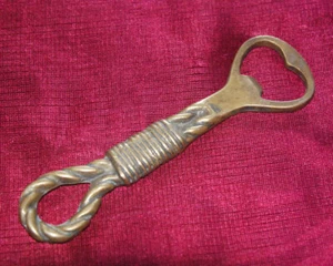 OLD Tennis racket Bottle Beer Opener Bronze Original Rare - Picture 1 of 8