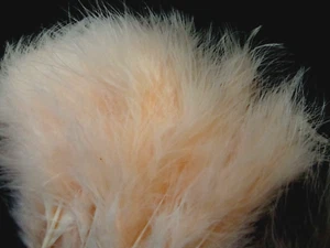 Peach Turkey Marabou Feathers Long Fluffy 4-7" 25 Pc - Picture 1 of 3