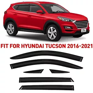 Rain Guards Vent Visors Shade for 2016-2021 Hyundai Tucson SHATTERPROOF - Picture 1 of 9