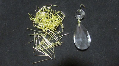 100 Antique Style Gold color Connector Parts-  for Chandelier Crystals/Prisms - Image 1 of 3