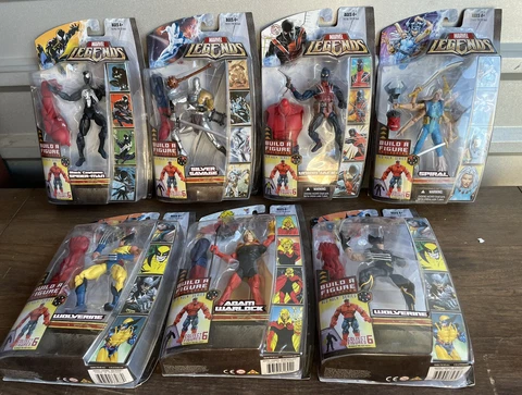 NEW MARVEL LEGENDS BAF RED HULK SERIES SET OF 7 BLACK WOLVERINE W/ORIGINAL BOX Cover