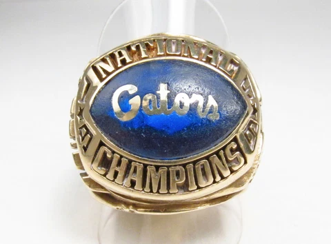 Vintage 1996 University of Florida Gators National Champions 14K Gold Mens Ring! Cover