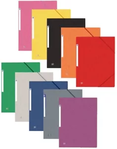 10x Oxford A4 Eckspannmappe Karton Sammelmappe 3 Klappen Einschlagmappe sortiert - Bild 1 von 1