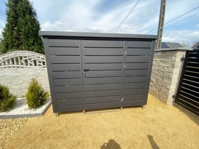 3x3 Mülltonnenbox Müllbox Mülltonnenverkleidung Gartenhaus Schrank Gerätebox - Bild 1 von 4