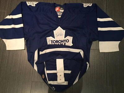 Authentic 1997-99 Nike Toronto Maple Leafs Blue NHL Hockey Jersey Sz 44 Signed - Image 1 of 4