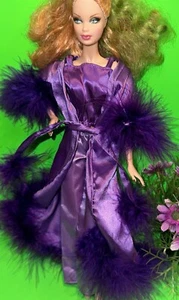Barbie Fashion Clothes Only “Purple Passion” Satin Looking Nightwear 🟣 - Picture 1 of 9