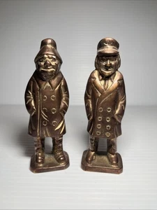 Paar Vintage massive Messing salzige Matrosen Figuren schön gestaltet - Bild 1 von 5