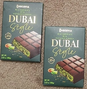 Chocovia-Dubai-Stil Milchschokolade mit Pistazie und Kadaif 3,53 oz (1 Riegel) - Bild 1 von 2