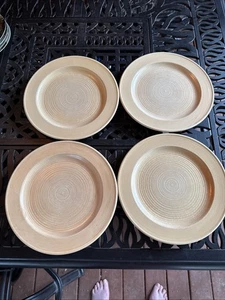 Pfaltzgraff "Stonewash Yellow" Set of 4 Dinner Plates 11" Stoneware Vintage - Picture 1 of 5