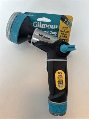 Gilmour Heavy Duty Water Hose Spray Nozzle Swivel Connect 8Pattern Thumb Control - Image 1 of 4