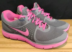 NIKE LUNARSWIFT 4 Gray Pink Lunarlon Run Gym Shoes Womens 12 - Picture 1 of 5
