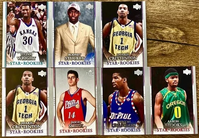 2007 UD Star RCs Javaris Crittenton Jason Smith Wilson Chandler Aaron Brooks — 第 1/2 张图片
