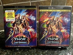 THOR LOVE AND THUNDER Marvel (4K Ultra HD + Blu-ray + Code, 2022) W/ SLIPCOVER - Picture 1 of 2
