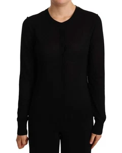 Dolce & Gabbana Dolce Gabbana Cardigan Long Sleeve Women Black Sweaters - Picture 1 of 5