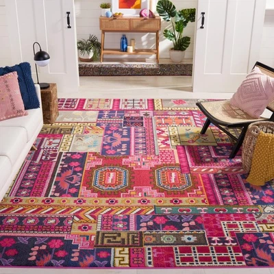 Coleção Monaco 9' x 12' RosaMulti MNC212D Boho Sem Derramamento Sala de Estar Be... - Imagem 1 de 4