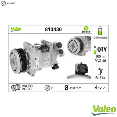 COMPRESSOR AIR CONDITIONING 813430 FOR PEUGEOT RIFTER 3008/SUV 5008/II 308/SW - Image 1 of 4