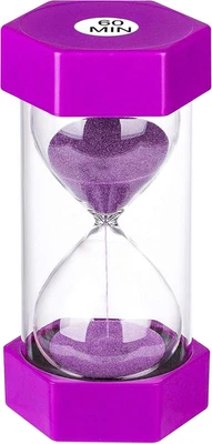 Reloj de Arena SuLiao 60 Min Colorido Duradero PVC Vidrio Niños Aula Foto 1 de 4