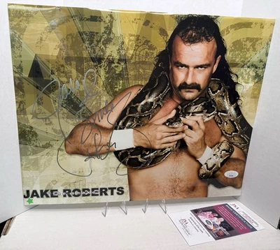 Foto Autógrafa Jake “La Serpiente” Roberts WWF WWE 11X14 JSA Autenticada AEW  Foto 1 de 3