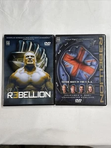 WWF: Rebellion 2001 & 2002 DVDs Wresting WWE - Foto 1 di 2