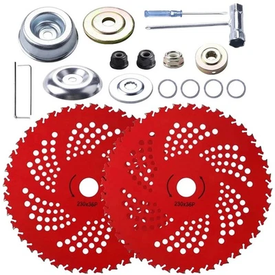 2 Pack 9" Carbide Tip Circular Saw Brush Cutter Trimmer Weed Eater Blade - Image 1 of 4