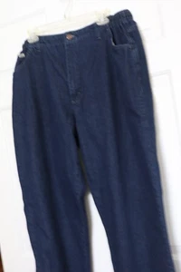 Lee Damen Jeans Relaxed Fit Blau Größe 18 Lang RN # 130273 Elastischer Bund Einsätze - Bild 1 von 7