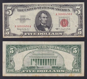 Banconota United States 5 dollars 1963 P-383 BB/VF - Imagen 1 de 1