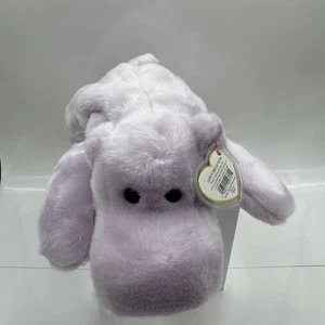 TY Beanie Buddies Happy Hippo Purple 2000 Laying Flat Lovey Plush 15" MWMT - Picture 1 of 9