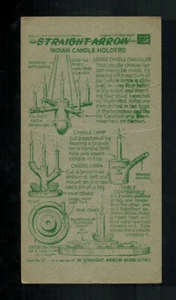 A-1596*1952 Nabisco Shredded Wheat Bk 4Card #12-Straight Arrow *Candle Holders - Picture 1 of 1