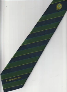 SPORTING MEMORABILIA , OFFICIAL TIE , INDIAN CRICKET TOUR STH AFRICA 1992-1993 - Picture 1 of 1