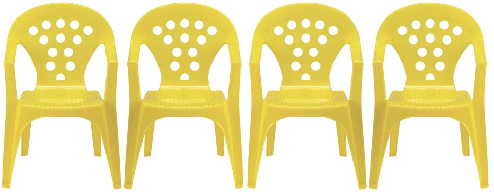 Sillas apilables de juego y estudio para niños - 4 colores brillantes - Hechas en Italia  Foto 1 de 4