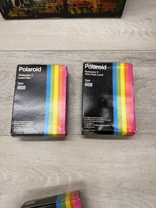 2 - New Unopened Polaroid 668 Type Color Film - Dual Pack Of 16 *(Expired 1986) - Picture 1 of 6