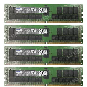 Samsung 128GB 4x32GB 2Rx4 PC4-2666V-R PC4-21300R DDR4 2666Mhz ECC Server Module - Picture 1 of 4