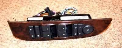 2007 2008 CADILLAC ESCALADE MASTER POWER WINDOW SWITCH DRIVER 15906883 W/HARNESS - Image 1 of 4