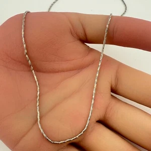 MS66 Vintage 925 Sterling Silber Karabiner Schlangenkette Halskette (4,5 g) - Bild 1 von 5