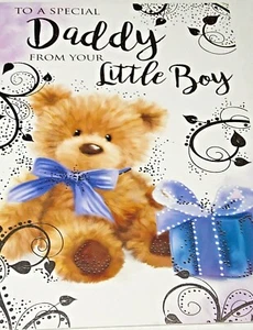 Geburtstagskarte Papa. Aus deinem kleinen Jungen Motiv. Eisvogel Karten.  - Bild 1 von 3