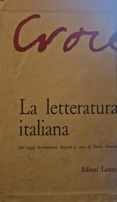 LA LETTERATURA ITALIANA IN 4 VOLUMI. B. CROCE. COFANETTO. COPERTINA RIGIDA. - Immagine 1 di 4