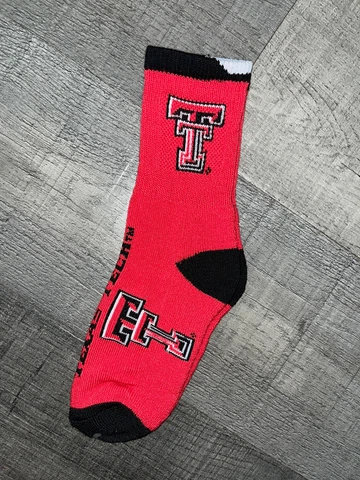 TEXAS TECH RED RAIDERS NCAA COLLEGE LOGO 1/4 LENGTH SOCKS YOUTH KIDS Q Cover