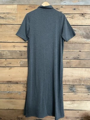 Nasty Gal пуловер футболка макси платье высоты шеи серый размер 10 короткий рукав скромный - Изображение 1 из 2