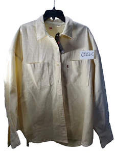 Levi's Shirt Men's XL Vanilla Beige Relaxed Long Elliot Relaxed-Fit Utility - Picture 1 of 7