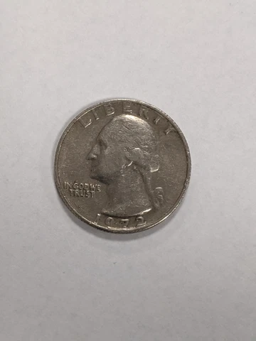 1972 Washington Quarter Dollar Coin, Circulated, No Mint Mark, Uncertified Cover