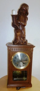 Antike Kaminuhr, Pendule, Pendeluhr, Naturholz, Uhrwerk Fa. Kienzle, Revision - Bild 1 von 16