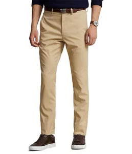 $148 Pantalones de rendimiento Polo Ralph Lauren para hombre ajuste a medida, caqui, 33X30 - Imagen 1 de 5