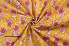 Hand Block Floral Printed Indian 100% Cotton Voile Fabric Sewing 2.5 Yard Crafts