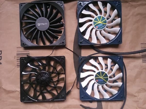 Four 120x120x15mm PWM Fans Pack - PC case cooling - Slim 120mm fan - Picture 1 of 2