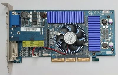 Gigabyte GV-GF3200TF AGP Grafikkarte (GeForce3 Ti200, 128MB, retro, 2001) - Bild 1 von 4