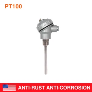 Laree PT100 Temperature Sensor Probe 1/2" NPT Thread Stainless steel (100mm) - Picture 1 of 5
