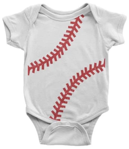 Body infantil con costuras de béisbol o softbol jugador del equipo - Imagen 1 de 3