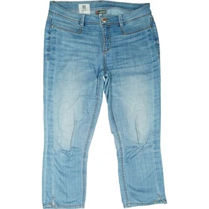 Street One W28 3/4 Hose blau Damen Stretch mid Rise Bermuda Capri Short Denim 36 - Bild 1 von 5