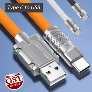 100W USB to Type C Charger Cable 6A Super Fast Charging Lead Data Cord 1.5m - Picture 1 of 14