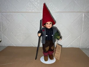 Scandinavian Birgitte Frigast Malte Porcelain Doll Danish Pixie Gnome 10” - Picture 1 of 15